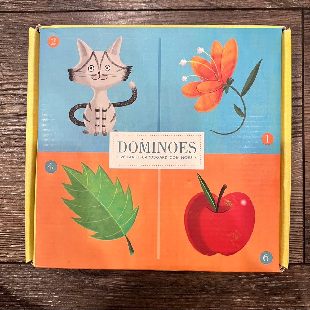 Mudpuppy Large Colorful Cardboard Dominoes Set